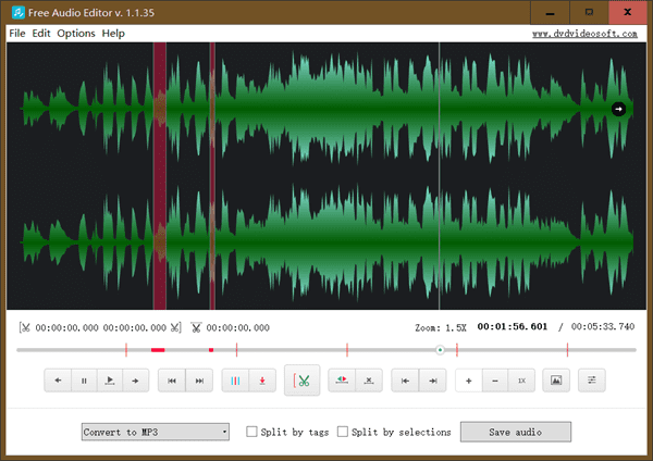 DVDVideoSoft is User-Friendly Free Audio Editor for Windows.